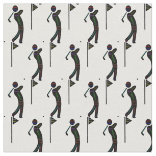 Tela Golfer con palabras motivacionales de golf