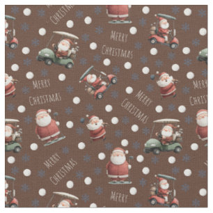 Tela Golfing Santa en Brown