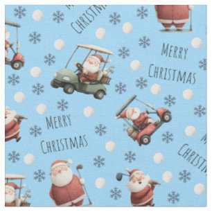 Tela Golfing Santa en Light Blue