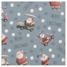 Tela Golfing Santa en Light Slate Gray