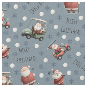 Tela Golfing Santa en Light Slate Gray