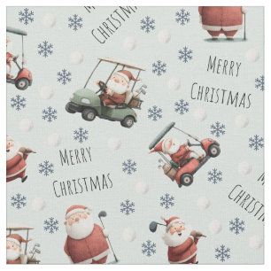 Tela Golfing Santa en Pale Green