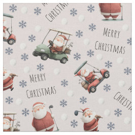 Tela Golfing Santa sobre Pale Pink