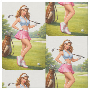 Tela Golfista femenina en forma Thunder_Cove