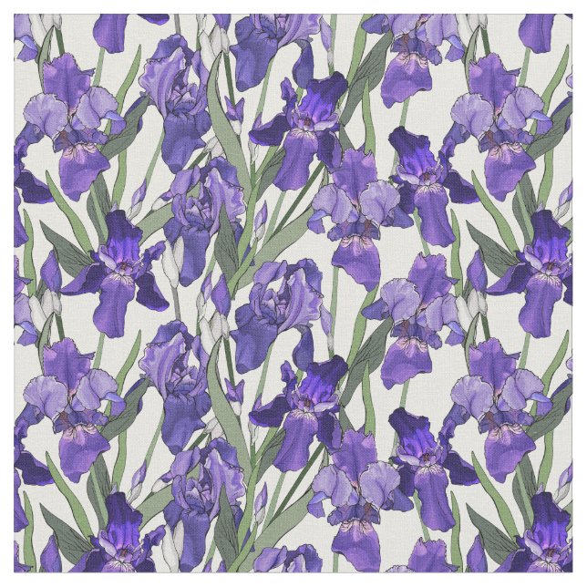 Tela Gorgeous Iris Fabric (De cerca)