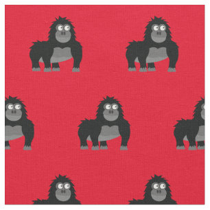 Tela Gorila Bebé Mono Rojo Lindo Nursery