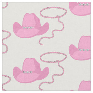 Tela Gorra y cuerda rosados occidentales de la vaquera