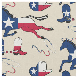 Tela Gorras De Caballos Y Boots De Bandera De Texas En