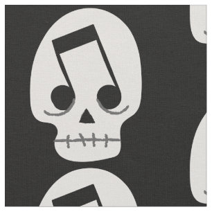 Tela gótico nota de música vista cráneo