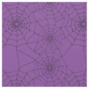 Tela Gótico Spider Webs Cobwebs Purple Patteris