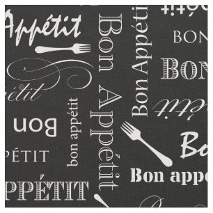 Tela Gourmet Kitchen Bon Appetit Black and White