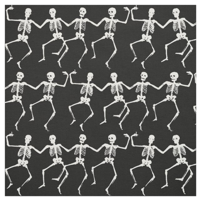 Tela Graciosos esqueletos bailando de forma de esquelet (Retal)