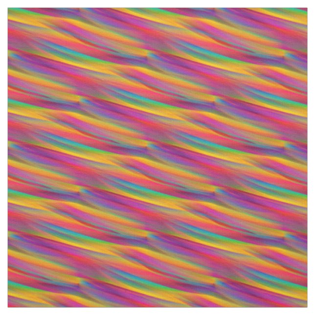 Tela Gradiente de arcoíris ondulado multicolor (Retal)
