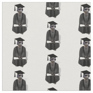 Tela Graduado de Meerkat con Diploma