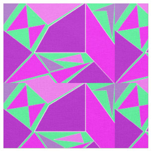 Tela Gráfica abstracta - diseño verde púrpura