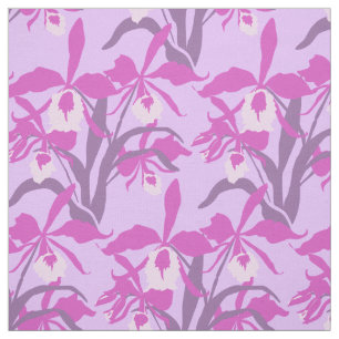 Tela gráfica púrpura y rosada de la orquídea