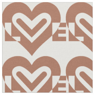 Tela Gráfico de amor lindo chocolate marrón