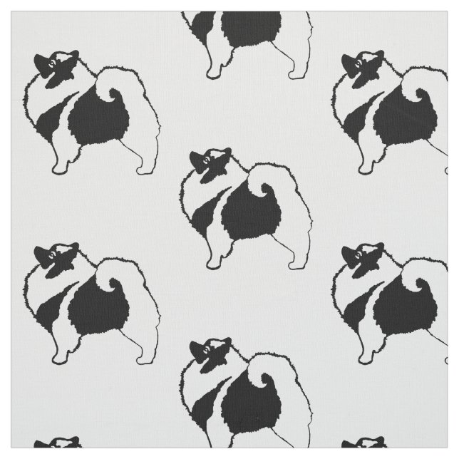 Tela Gráficos de Keeshond - Arte de perro original lind (Retal)
