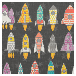 Tela grafito de cohetes retro