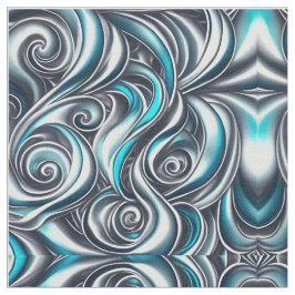 Tela Gran cantidad de Swirls Turquoise Paint Pour Desig