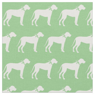 Tela Gran Danés Silueta de Perro Verde Sage Mascota