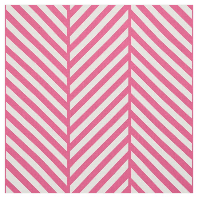 Tela Gran escala de Herringbone rosa caliente (Retal)