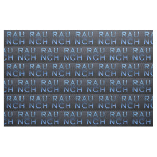 Tela Gran letra azul delgadoJoe de raunch metálico