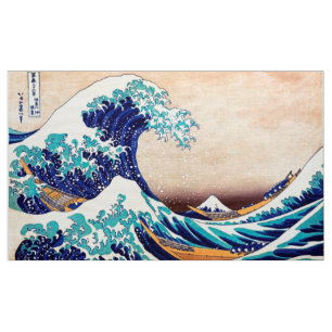Tela Gran ola del Bella Artes japonés de cosecha Kanaga