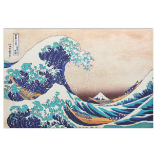 Tela Gran ola del Bella Artes japonés de cosecha Kanaga