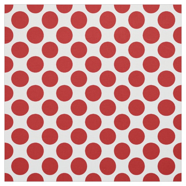 Tela Gran punto retro - rojo y blanco (Retal)