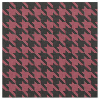 Tela Granate y Houndstooth negro
