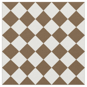 Tela Grande a cuadros de Diag - Brown blanco y oscuro