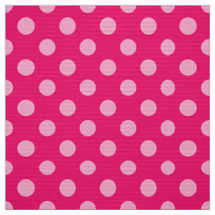 Tela Grandes puntos retro, fucsia y rosa pastel