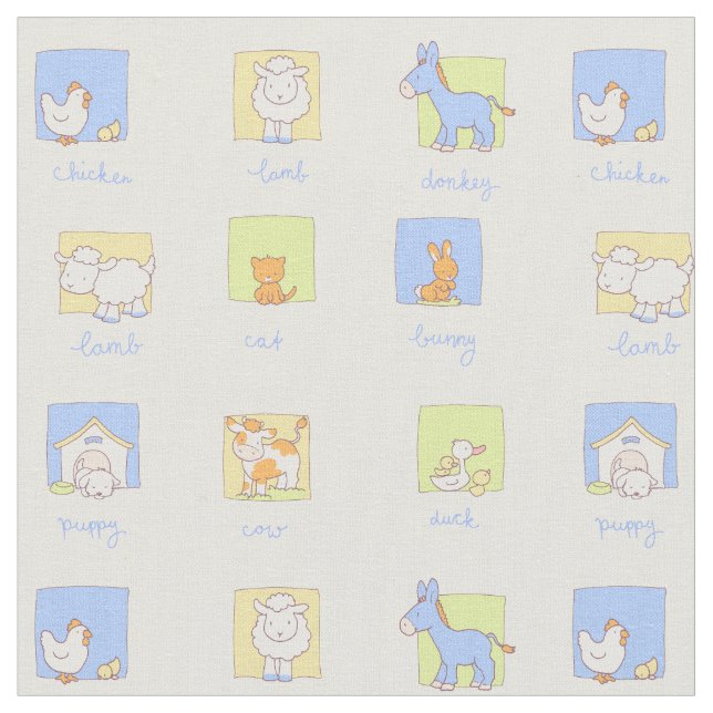 Tela Granja feliz (De cerca)