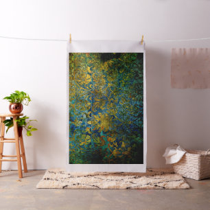 Tela grano, cosecha, damasco, musgo, verde, patrón, fl