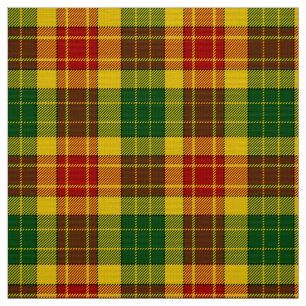 Tela Grant Tartan Red Green y Yellow Plaid Fabric
