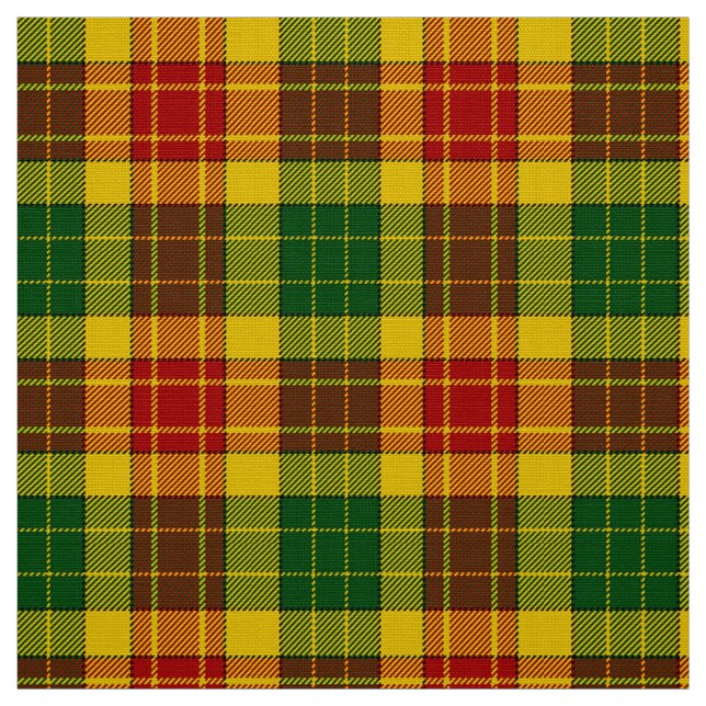 Tela Grant Tartan Red Green y Yellow Plaid Fabric (Retal)