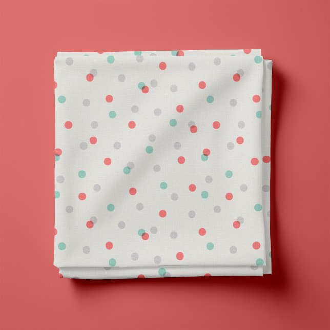 Tela Gray Aqua y Coral Confetti Dots (Subido por el creador)