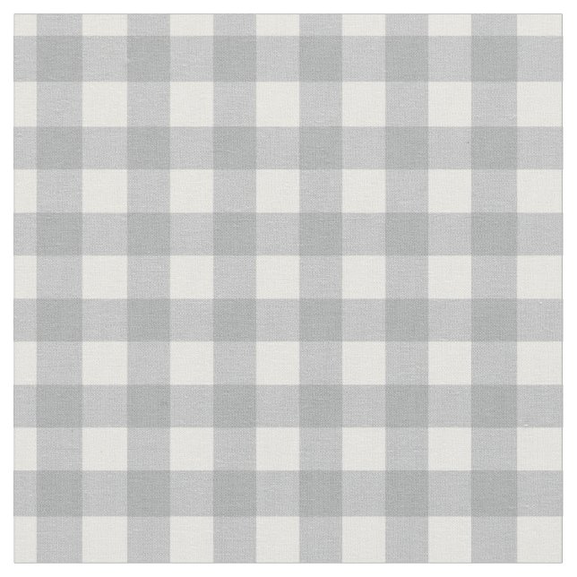 Tela Gray Gingham moderno (De cerca)