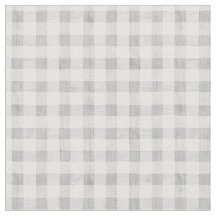 Tela Gray Watercolor Gingham Fabric