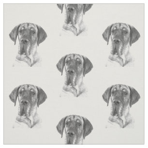 Tela Great dane blanco y negro