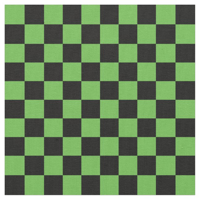Tela Green & Black Checkerboard (De cerca)