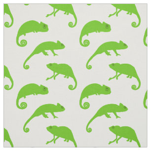 Tela Green Chameleon Pattern Fun Reptile