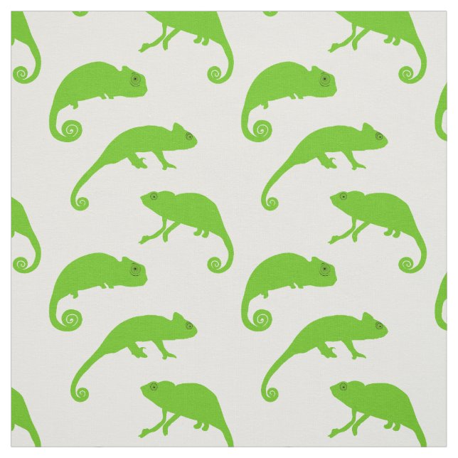Tela Green Chameleon Pattern Fun Reptile (Retal)