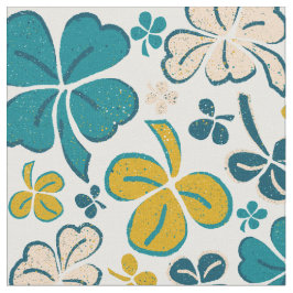 Tela Green Clover Shamrock Pattern St.
