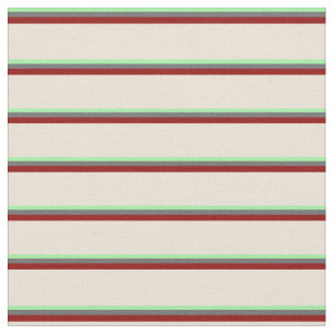 Tela Green, Dim Gray, Dark Red & Bisque Stripes