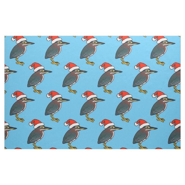 Tela Green Heron Santa ("Cuarto gordo" (fat quarter))