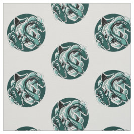 Tela Green Koi Fabric