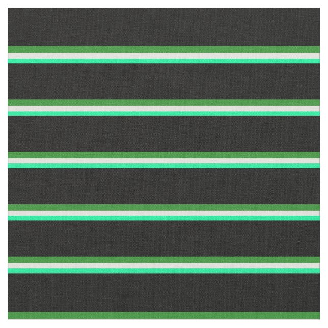 Tela Green, Light Yellow, Forest Green & Black Pattern (De cerca)