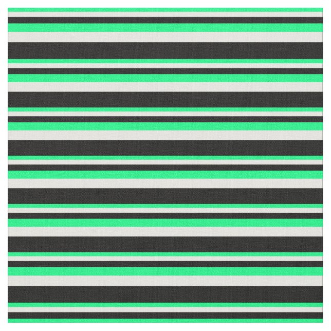 Tela Green, Mint Cream y Black Stripes (De cerca)